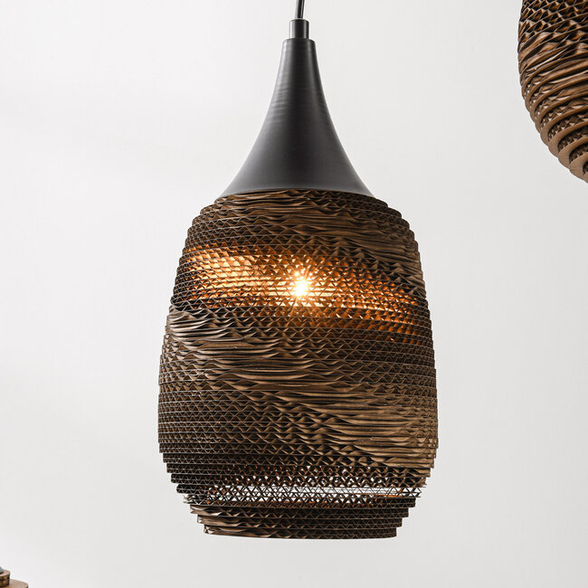 5-światła designerska lampa wisząca z kartonu - Filtra