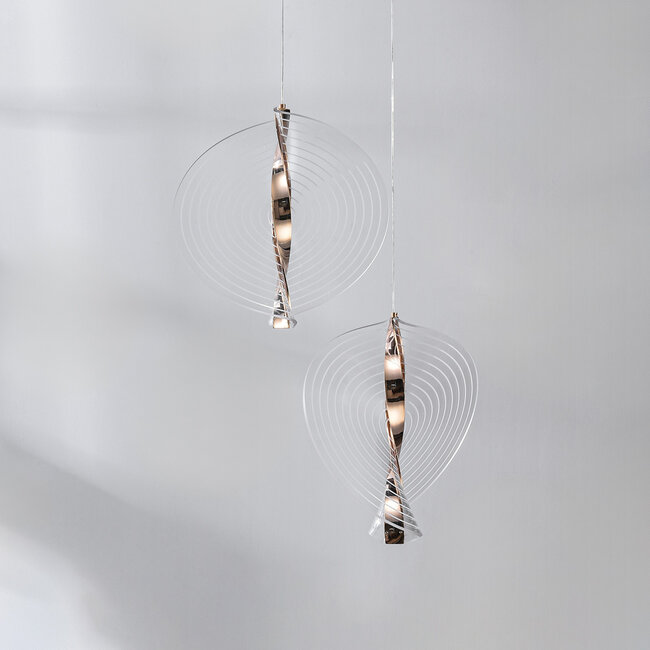 Lampa wisząca Luminex 3-stopniowo ściemnialna – złota