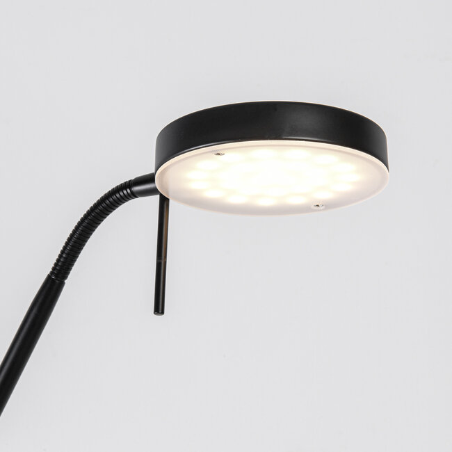 Lampa podłogowa Lumina czarna z wbudowanymi diodami LED i regulowaną temperaturą barwową