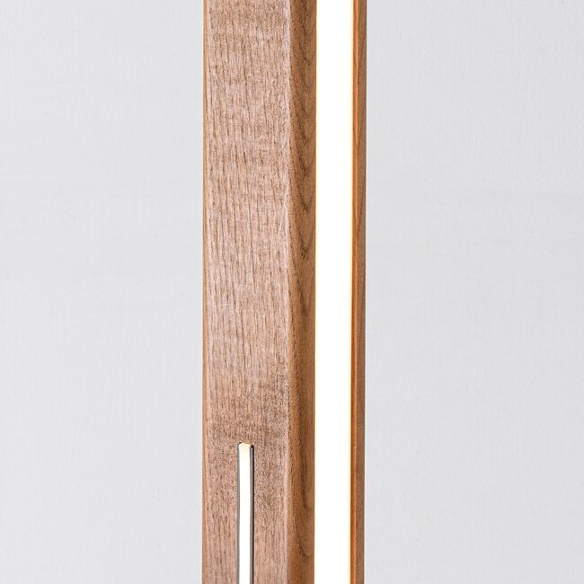 Lampa podłogowa Piata w imitacji drewna ze ściemnialnymi diodami LED