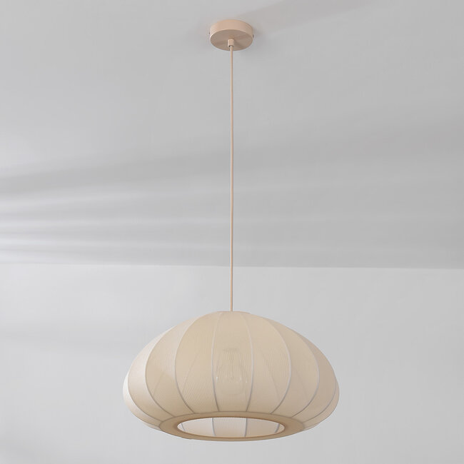 Lampa wisząca materiałowa Mesh - beżowa