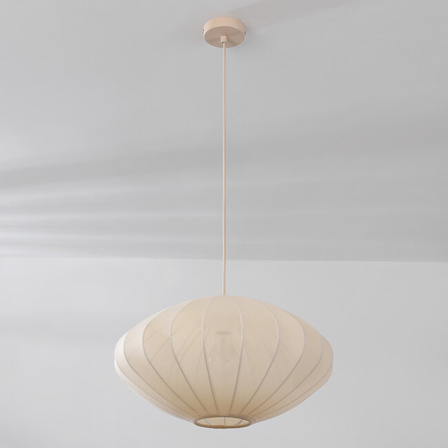 Japandi lampa wisząca Veil 1-światło - beżowe