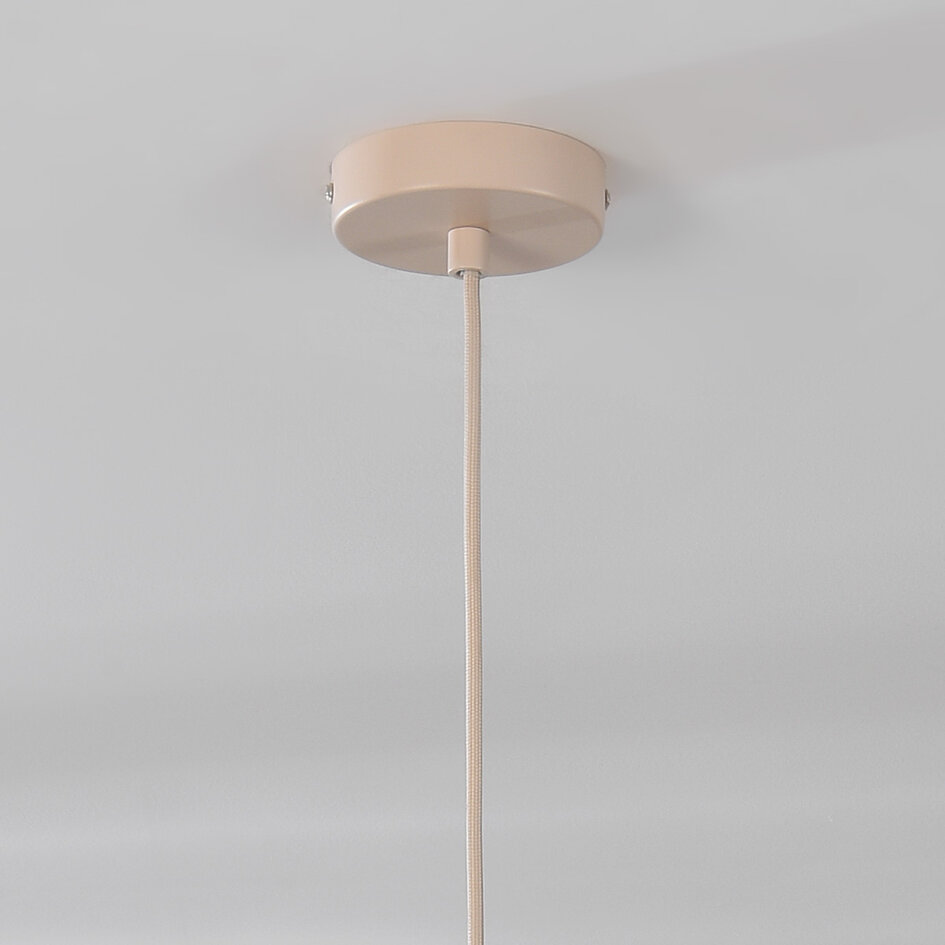 Japandi lampa wisząca Veil 1-światło - beżowe