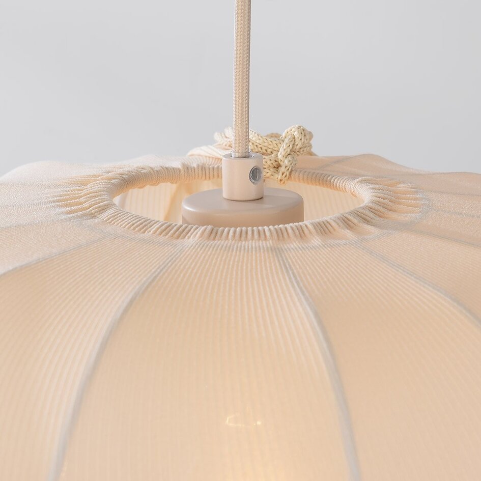 Lampa wisząca z tkaniny Cima - beżowa