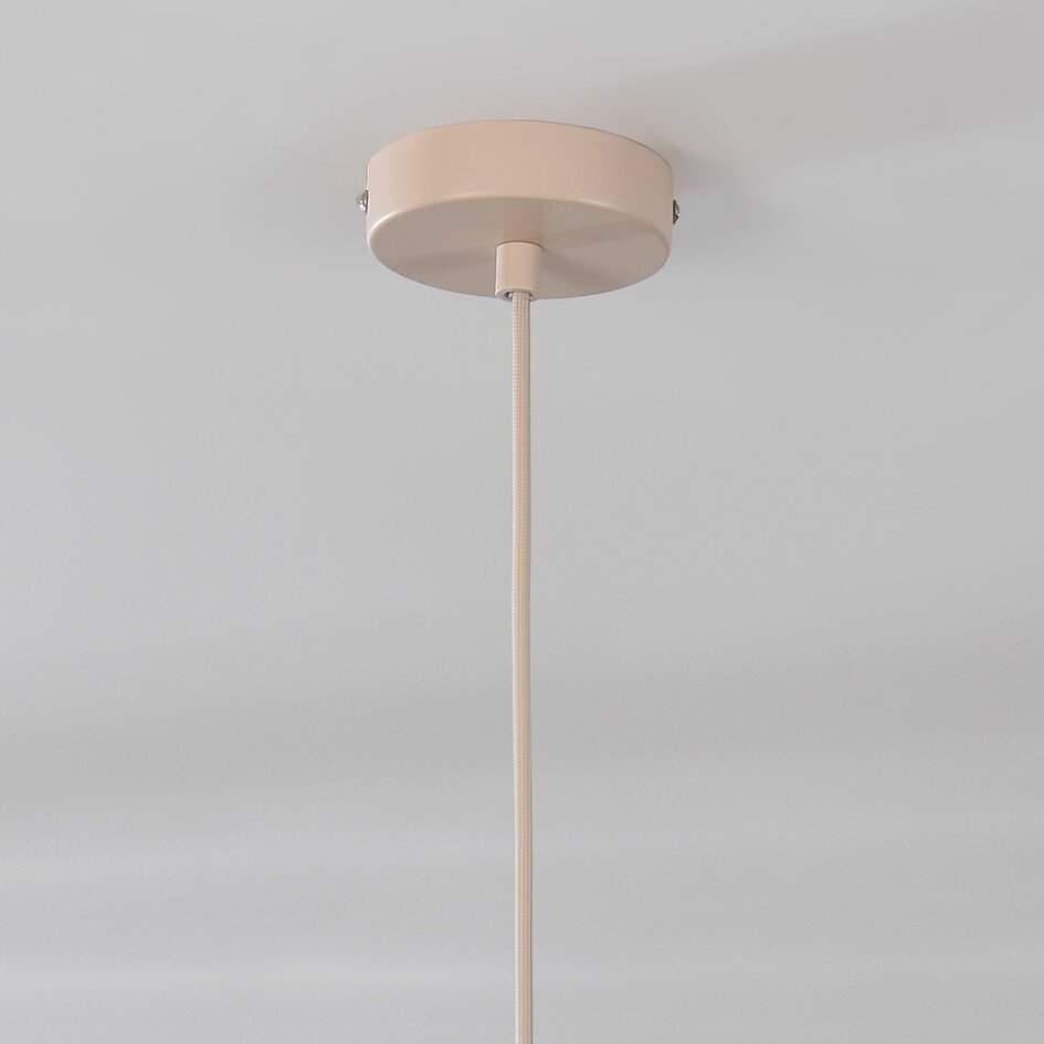Lampa wisząca z tkaniny Cima - beżowa
