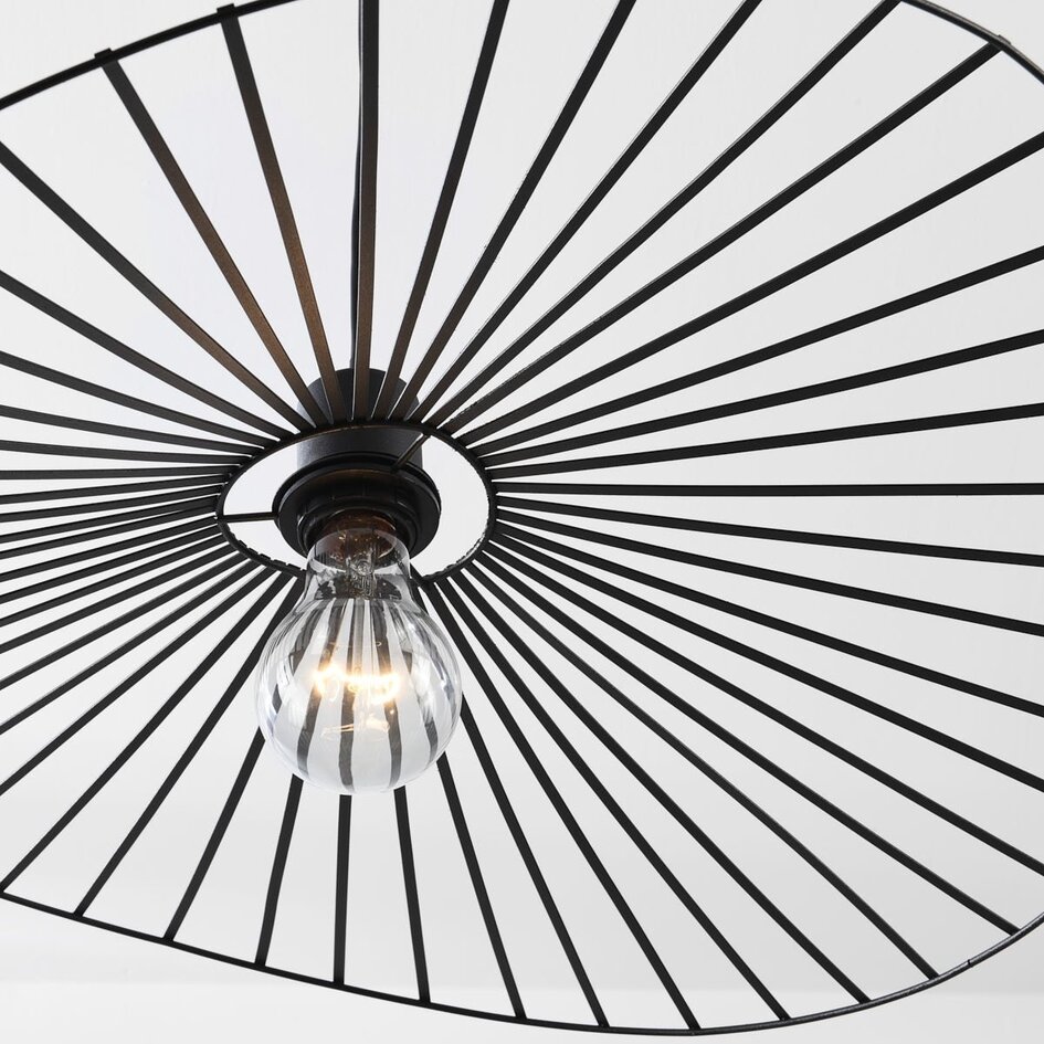 Lampa wisząca Linae z czarnego metalu