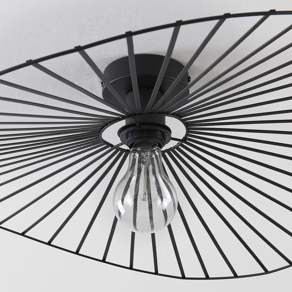 Lampa sufitowa Cirque z czarnego metalu