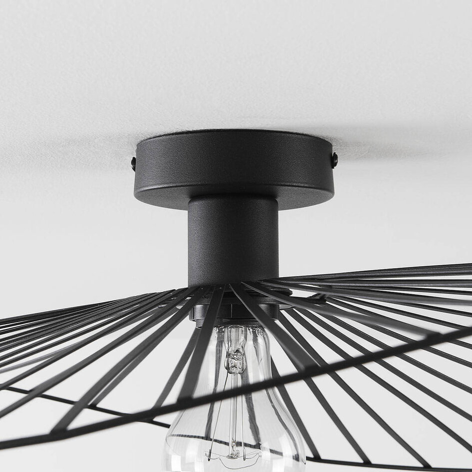 Lampa sufitowa Cirque z czarnego metalu