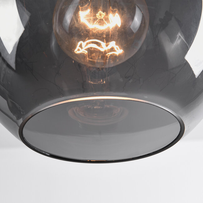 1 światło lampa wisząca Verona przydymiona - okrągłe gładkie szkło