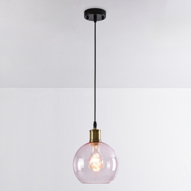 1-światło lampa wisząca Liya - czerwone szkło wariant 1