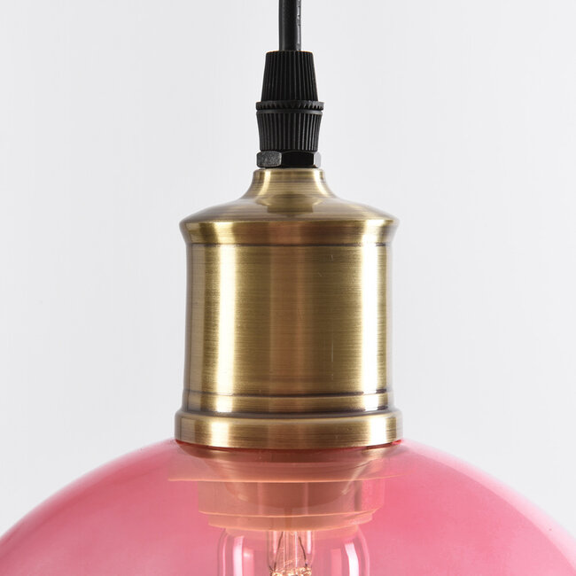 Lampa wisząca 1 światło Liya - szkło czerwone wariant 3