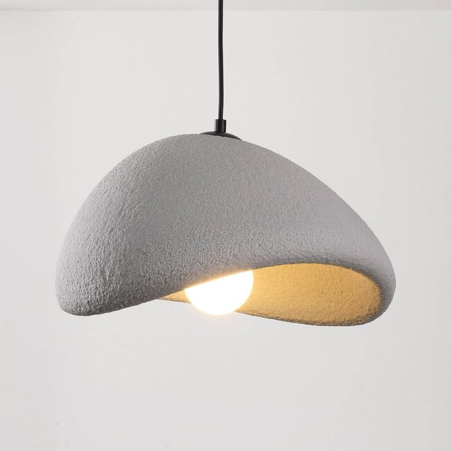 Lampa wisząca Wabi-Sabi Cemento szary efekt kamienia - 38 x 30 cm