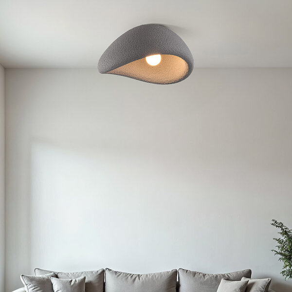 Lampa sufitowa Wabi-Sabi Concrete Aura 60 x 47 cm z efektem kamienia - szara