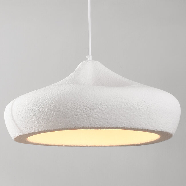 Nowoczesna lampa wisząca biała w stylu Wabi-Sabi, 3 światła - Kaze