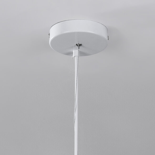 Nowoczesna lampa wisząca Wabi-Sabi Mori z białym efektem kamienia - 42 x 58 cm