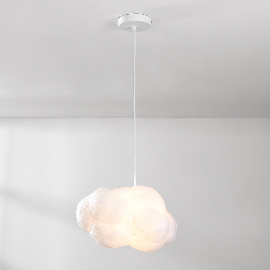 Biała lampa wisząca w kształcie chmury Kumo 30 cm – lampa chmura