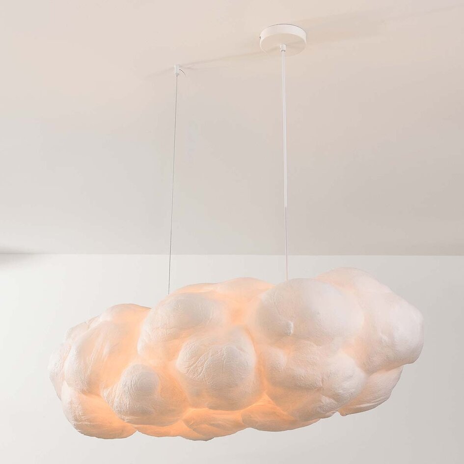 Biała lampa wisząca w kształcie chmury Kumo 90 cm – lampa chmura