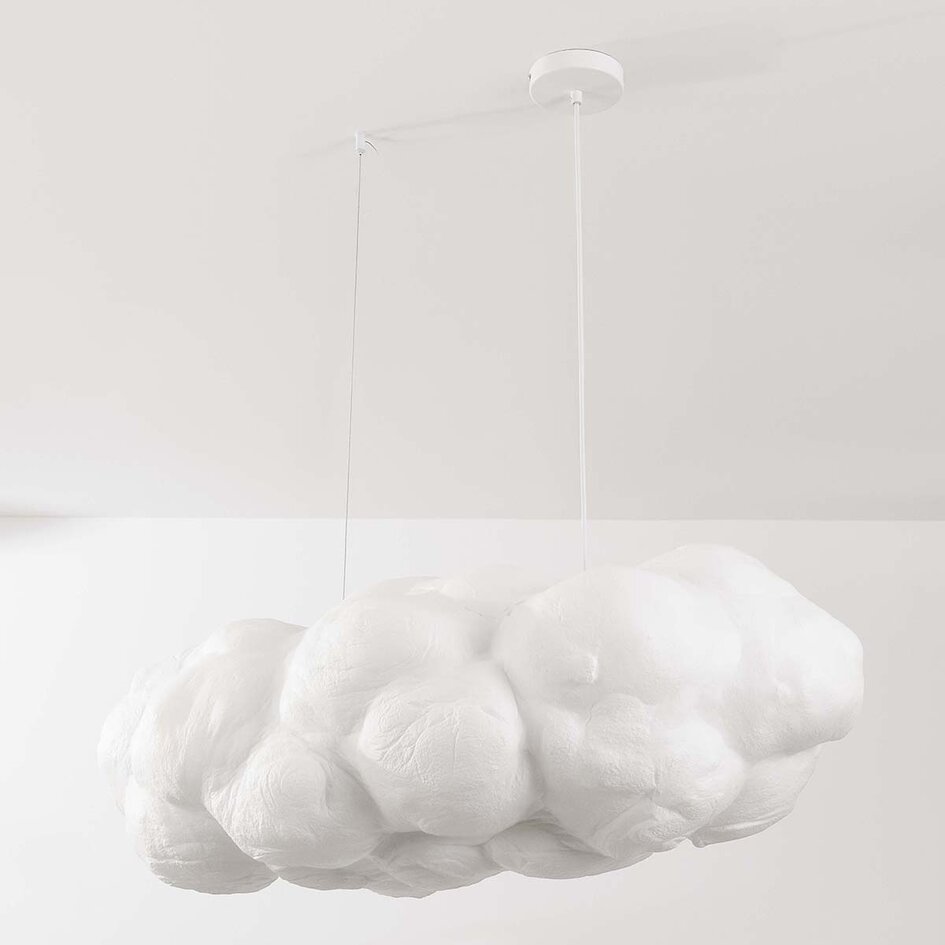 Biała lampa wisząca w kształcie chmury Kumo 90 cm – lampa chmura