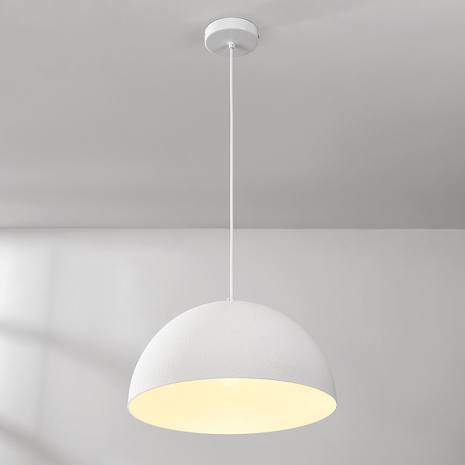 Nowoczesna lampa wisząca Wabi-Sabi Sabi z białym efektem kamienia - Ø40 cm