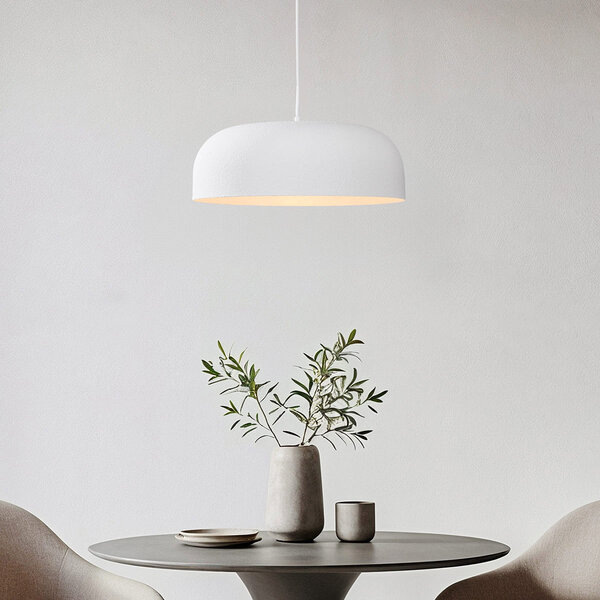 Minimalistyczna lampa wisząca Wabi-Sabi Hinoto z białym efektem kamienia - Ø40 cm