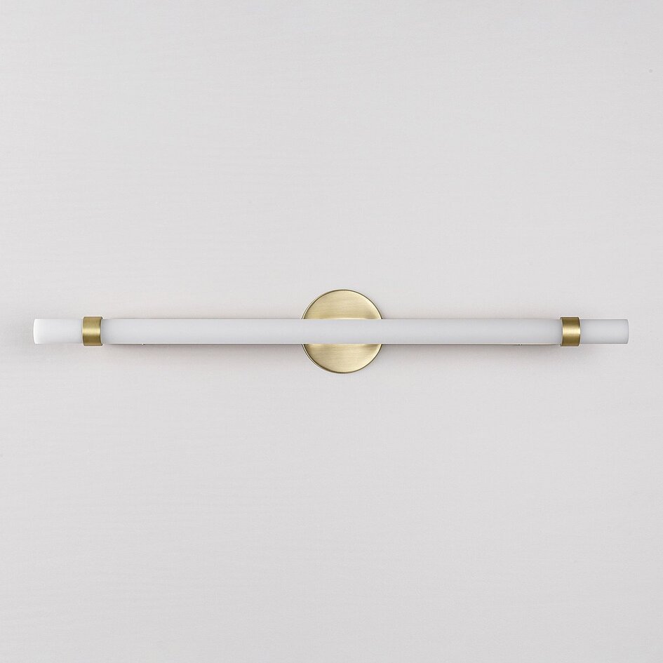 Przesuwna lampa do lustra łazienkowego złota z wbudowanymi LED-ami - Optix