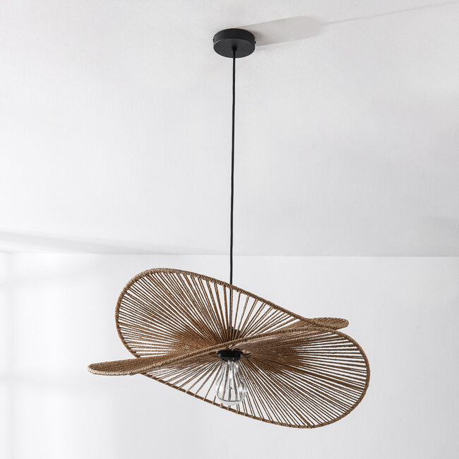 Nowoczesna lampa wisząca w stylu boho-chic Janah – brązowa