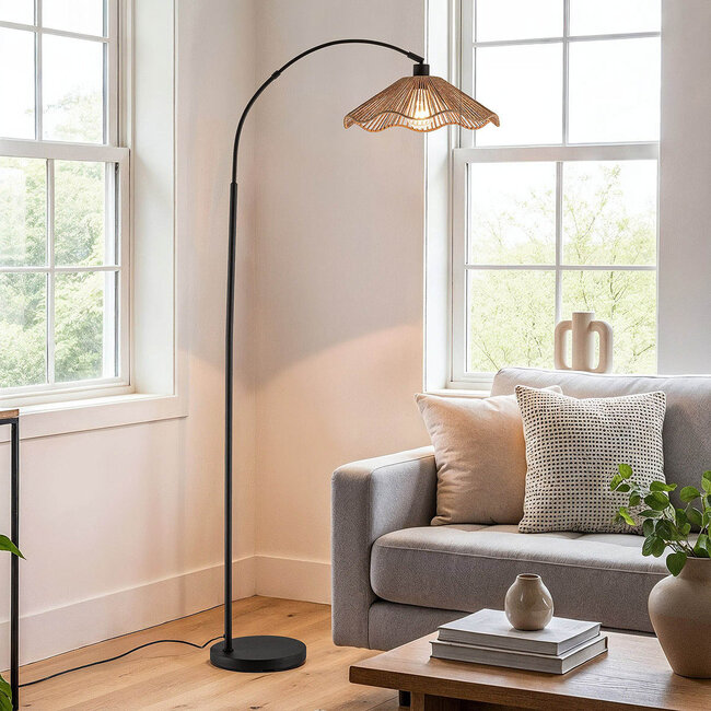 Nowoczesna lampa podłogowa w stylu boho - Hua