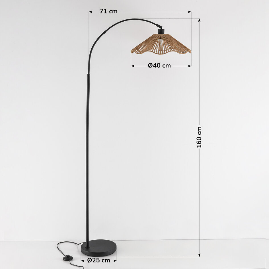 Nowoczesna lampa podłogowa w stylu boho - Hua