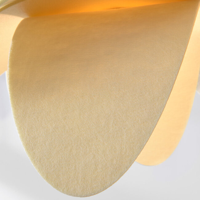 Lampa wisząca Tsuki z filcu w kolorze złamanej bieli