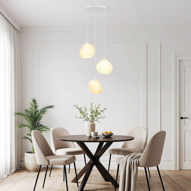 Nowoczesna lampa wisząca Dayin drukowana w 3D, 3 światła