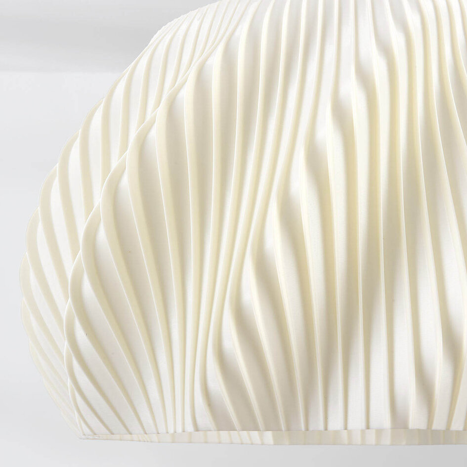 3D-drukowana lampa wisząca Japandi Tiba z falistym designem