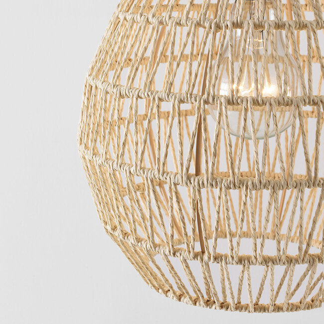 Lampa łukowa Lys czarna z naturalnym kloszem