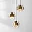 Design lampa wisząca Fynna 3 światła szkło bursztynowe