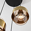 Design lampa wisząca Fynna 3 światła szkło bursztynowe