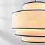 Lampa wisząca beżowa z materiałowym kloszem - Zenza