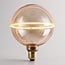 Żarówka filamentowa E27 LED, ściemnialna, bursztynowa, pierścień 4 W, 13 cm