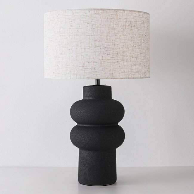 Ceramiczna lampka stołowa Sera - czarne