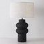 Ceramiczna lampka stołowa Sera - czarne