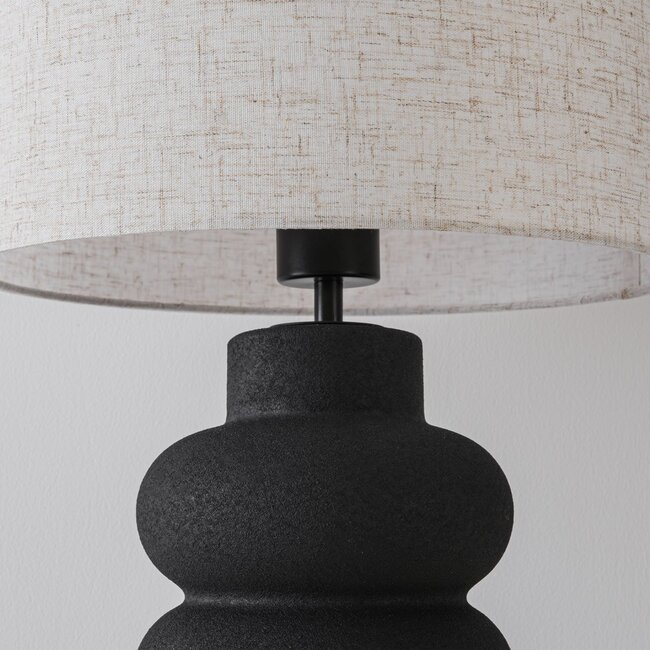 Ceramiczna lampka stołowa Sera - czarne