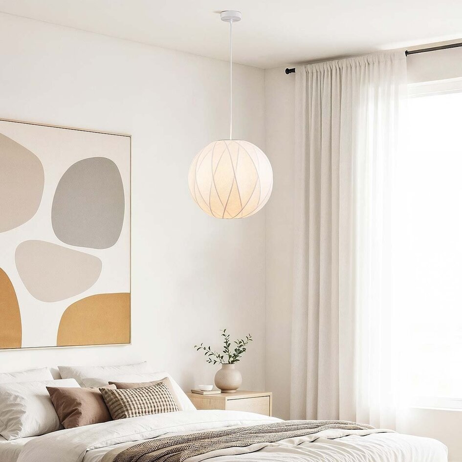 Minimalistyczna lampa wisząca o wyglądzie jedwabiu - Seda