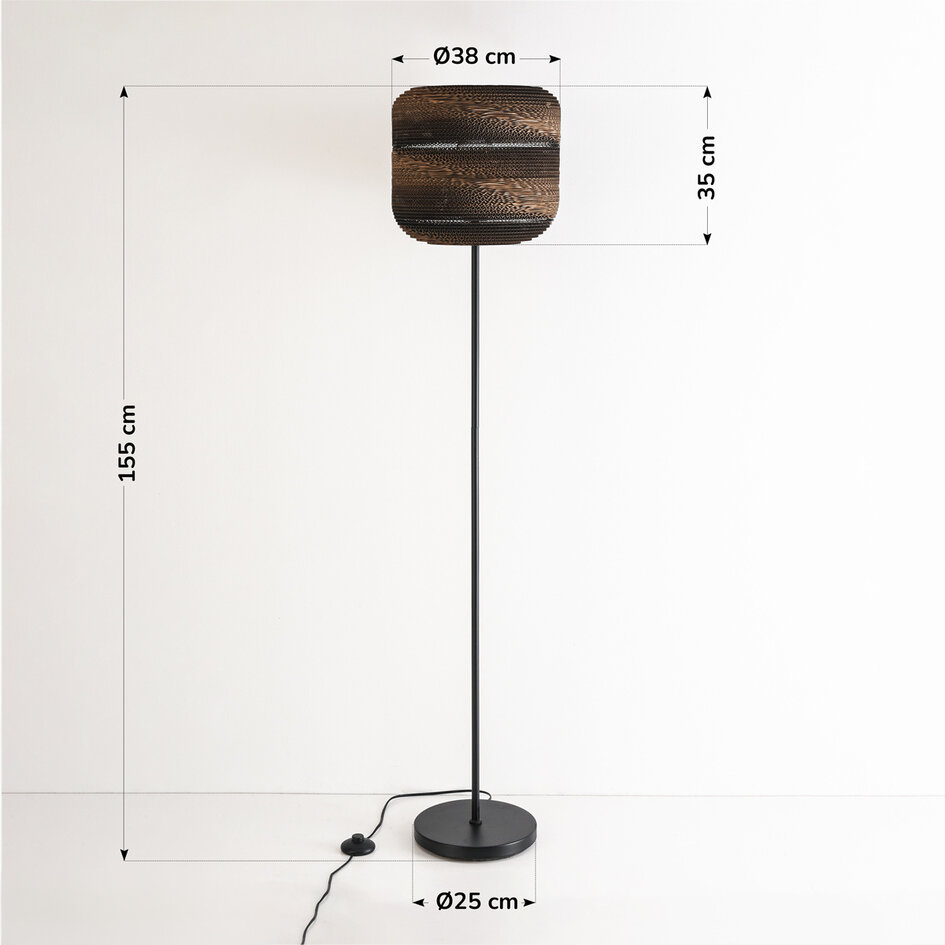 Lampa podłogowa Ella z kartonu