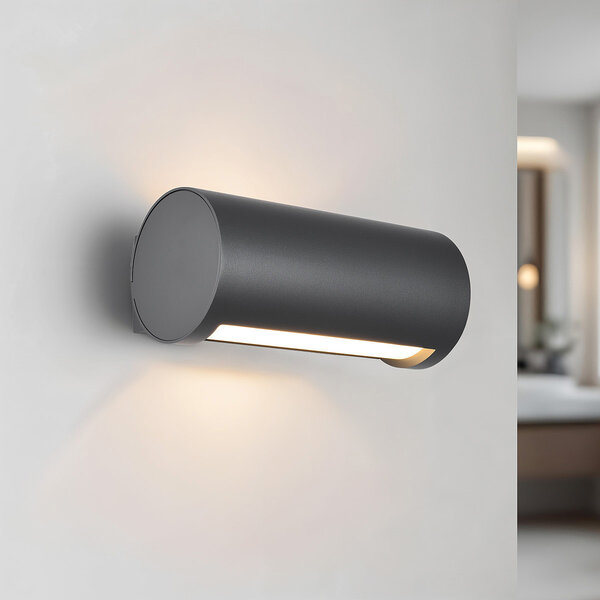Ciemnoszara lampa łazienkowa - Willus