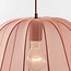 Lampa wisząca Japandi Brunel z kloszem z tkaniny w kolorze terra rose