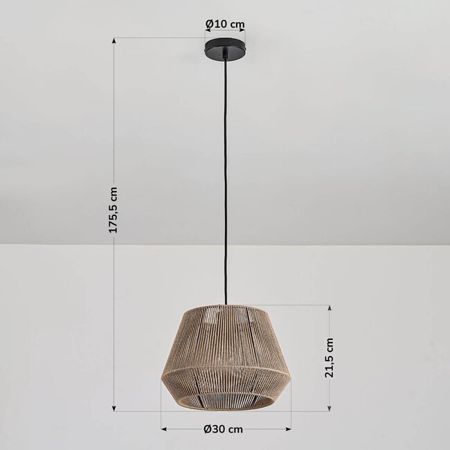 Lampa wisząca Koton z naturalnego sznura bawełnianego