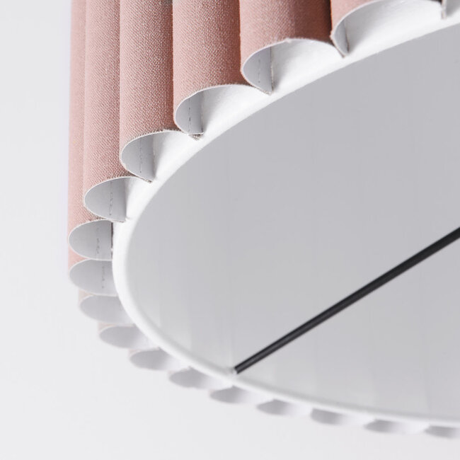 Lampa podłogowa Ribella z plisowanym kloszem - brąz mokka