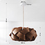 Lampa wisząca Weave z naturalnym designem i fornirem orzechowym – Ø60 cm