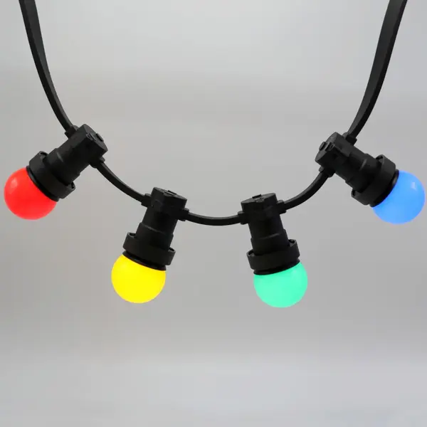 Kompletny zestaw girland świetlnych z 4 kolorowymi lampami LED