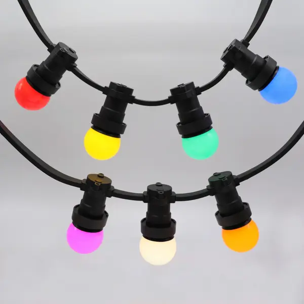 Kompletny zestaw girland świetlnych z 7 kolorowymi lampami LED
