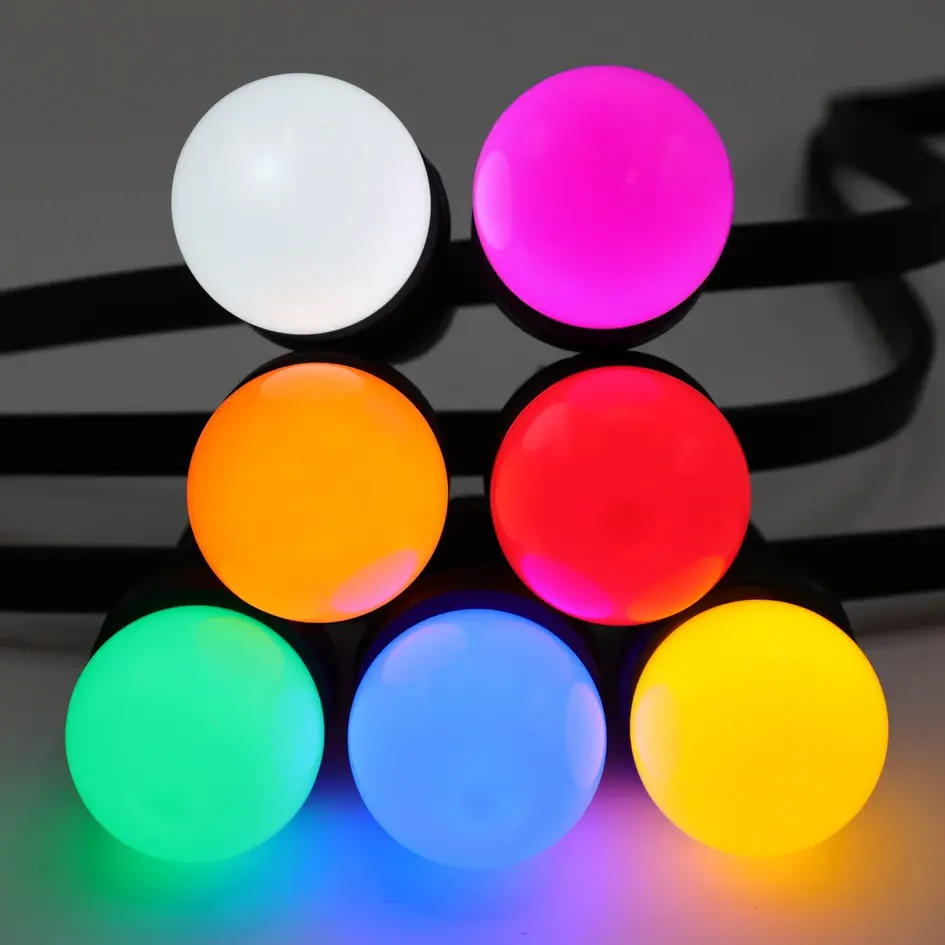 Kompletny zestaw girland świetlnych z 7 kolorowymi lampami LED