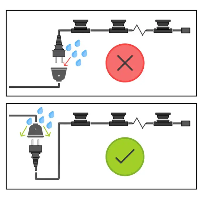 Kompletny zestaw girland świetlnych z 8 kolorowymi lampami LED